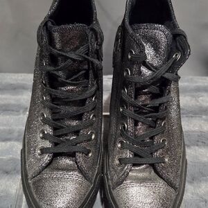 Converse Black Glitter High-Top Wedge Women's Sneakers
